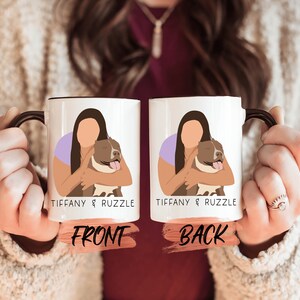Fur Mama Mug, Faceless Portrait Custom Mug For Men And Women Birthday Gift, Custom Photo Mug, Custom Dog Mug, Customizable Mug For Fur Mom