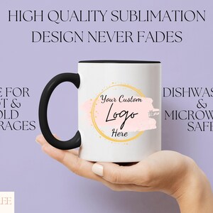 Taza personalizable, taza de café personalizada, taza con logotipo personalizado para regalo de cumpleaños de dueños de negocios, taza personalizada para emprendedores imagen 3