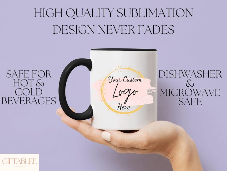 Taza personalizable, taza de café personalizada, taza con logotipo personalizado para regalo de cumpleaños de dueños de negocios, taza personalizada para emprendedores imagen 3