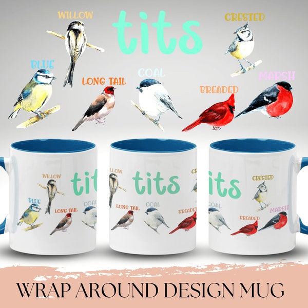 Nice Tits Mug, Great Tit Birds Mug For Bird Nerd Birthday Gift, Tits Mug, Bird Mug, Nice Tits Bird Mug, Nice Tits Coffee Mug For Bird Lover