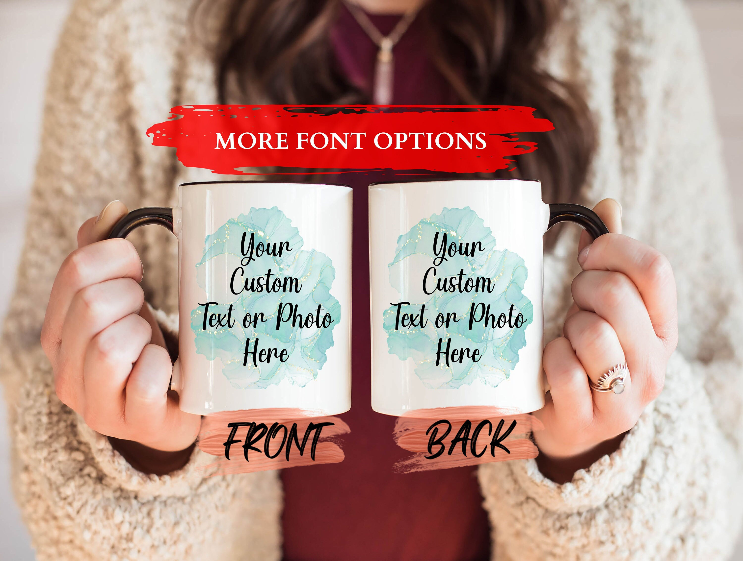 Custom Watercolor Mug, Customizable Mug for Men and Womens' Birthday Gift,  Personalized Watercolor Coffee Mug, Design Your Own Mug Gift - Etsy