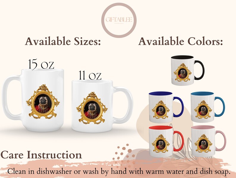 a group of coffee mugs with a picture on them