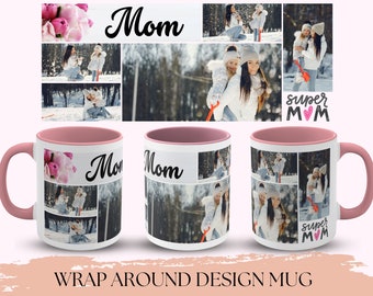 Personalisierte Mama Tasse, Mama kundengerechte Tasse Foto-Collage für Muttertagsgeschenk, Mama-Tasse, Tassen für Mama, Bildcollage, Fototasse, Mama-Tasse