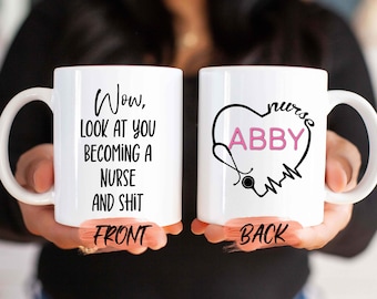 Regalo per infermieri, tazza per laurea in infermieristica per il giorno della laurea di un infermiere neolaureato, neolaureato, regalo per infermieri, regalo per laureati infermieri per infermieri