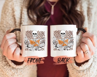 Skeleton Book Mug, Book Lover Gift Halloween Coffee Mug For Men/Women Halloween Gift, Halloween Coffee Mug, Skeleton Coffee Mug For Bookish