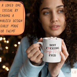 Work Wife Mug, Best Work Wife Ever Mug For Work Wife Christmas Gift, Work Wife Gift, Funny Coworker Mug, Work Friend Gift For Women image 5