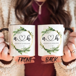 Paar Hochzeitsgeschenk Becher, kundenspezifische Hochzeitstag Becher für Paar Hochzeitstag, Herr und Frau Becher, Hochzeitspaar Becher, Braut und Bräutigam Becher für Sie / Ihn