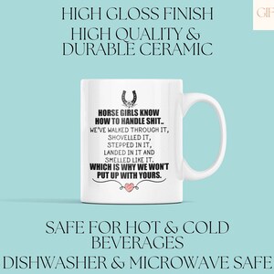 Horse Mug, Funny Horse Mug For Horse Owner Woman Birthday, Funny Horse Gift, Horse Gift For Women, Horse Mom Gifts For Her image 2