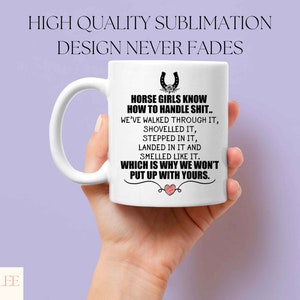 Horse Mug, Funny Horse Mug For Horse Owner Woman Birthday, Funny Horse Gift, Horse Gift For Women, Horse Mom Gifts For Her image 3
