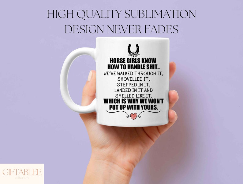 Horse Mug, Funny Horse Mug For Horse Owner Woman Birthday, Funny Horse Gift, Horse Gift For Women, Horse Mom Gifts For Her image 3