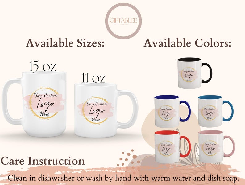 Taza personalizable, taza de café personalizada, taza con logotipo personalizado para regalo de cumpleaños de dueños de negocios, taza personalizada para emprendedores imagen 4