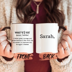 Cancer Warrior Mug, Breast Cancer Awareness Month Mug For Cancer Warrior Breast Cancer Awareness Month Gift, Personalized Mug For Women
