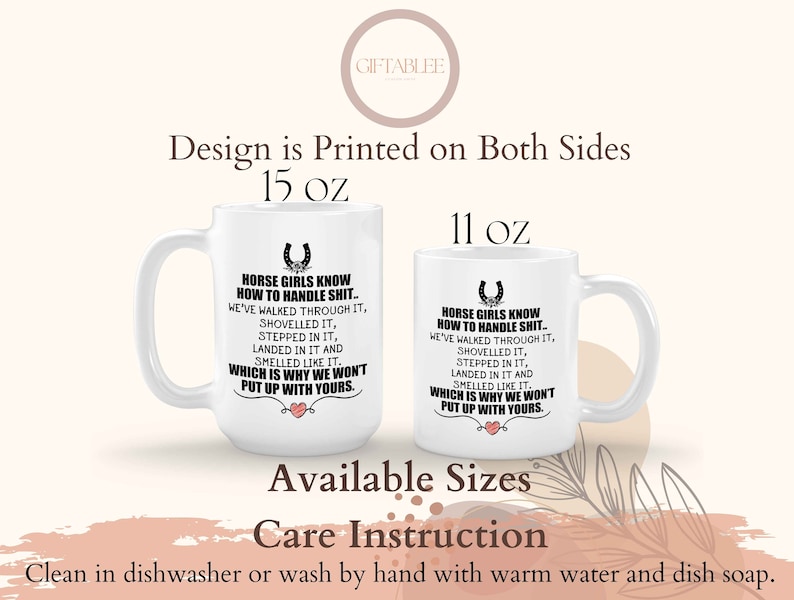 Horse Mug, Funny Horse Mug For Horse Owner Woman Birthday, Funny Horse Gift, Horse Gift For Women, Horse Mom Gifts For Her image 4