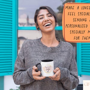 Taza personalizable, taza de café personalizada, taza con logotipo personalizado para regalo de cumpleaños de dueños de negocios, taza personalizada para emprendedores imagen 5