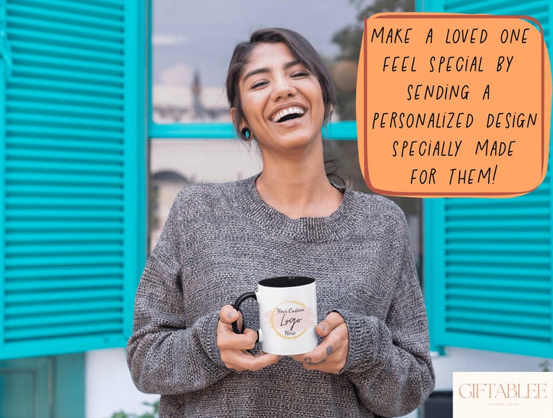 Taza personalizable, taza de café personalizada, taza con logotipo personalizado para regalo de cumpleaños de dueños de negocios, taza personalizada para emprendedores imagen 5