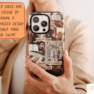 Bookworm Art Phone Case, Book Phone Case For Bibliophiles’ Christmas Gift, Bookish Phone Case, Literary Phone Case, Bookworm Case For Women image 6