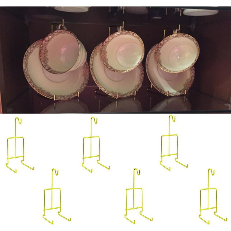 Cup and Saucer Display Stand Teacup Holder Rack Gold 5pcs/lot Etsy