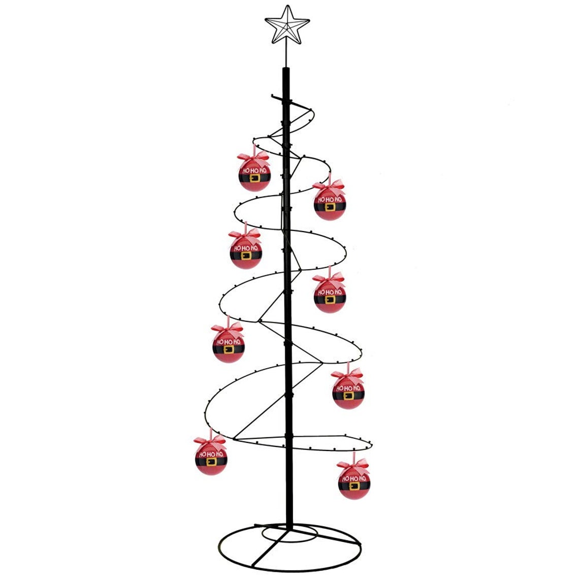 Metal Christmas Tree Wrought Iron Spiral Ornament Display Etsy