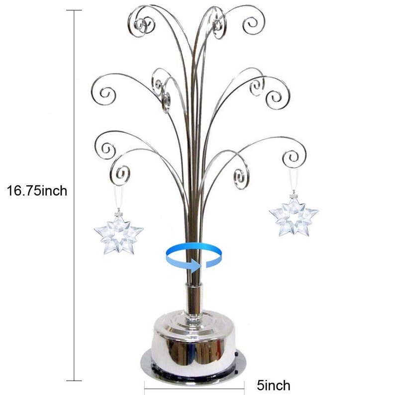 Ornament Display Stand Tree Metal Christmas Rotating 16.75inch Etsy