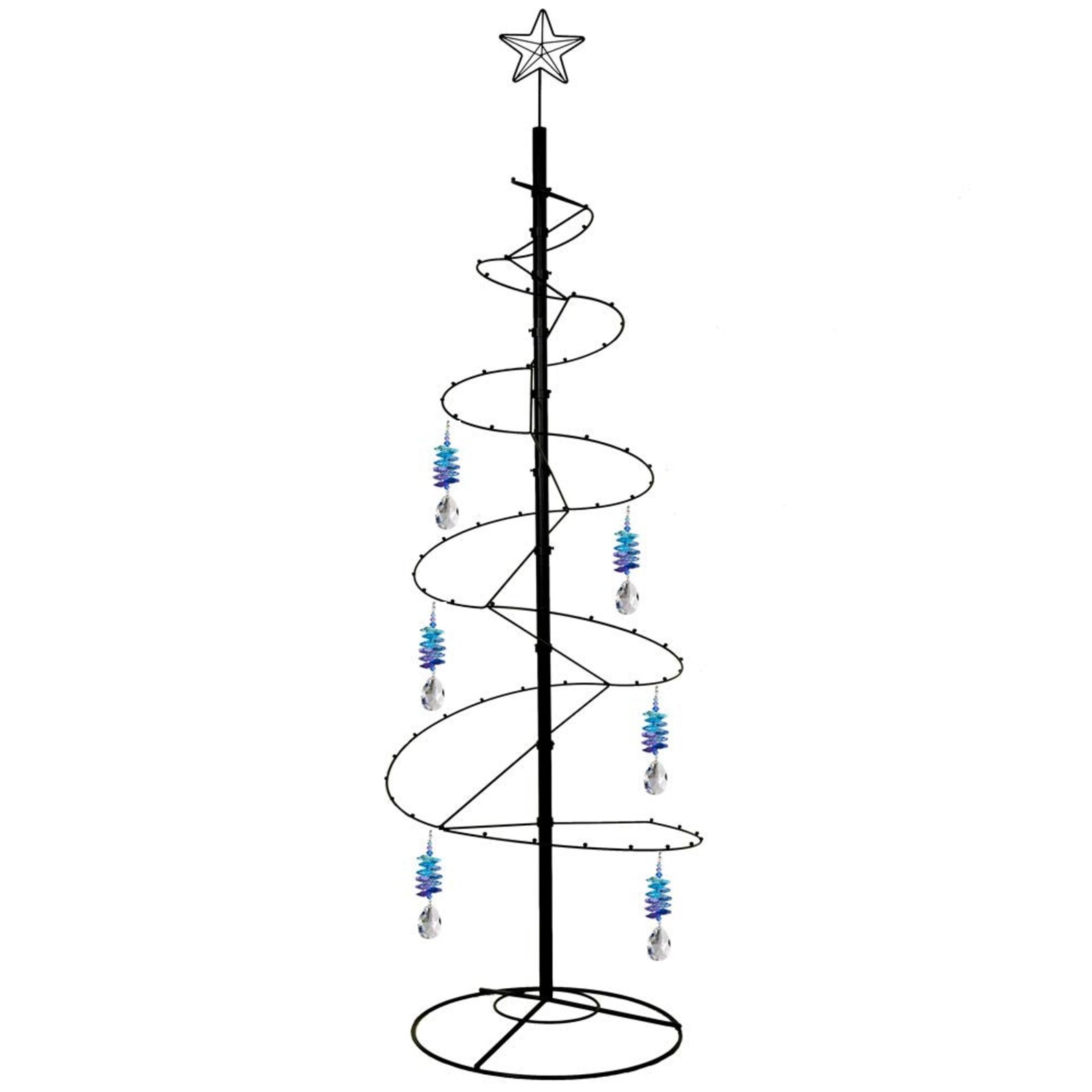 Metal Christmas Tree Wrought Iron Spiral Ornament Display Etsy