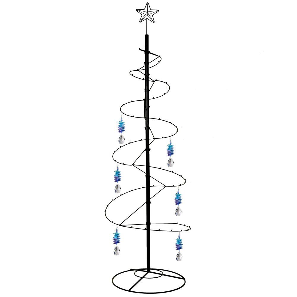 Metal Christmas Tree Wrought Iron Spiral Ornament Display Etsy