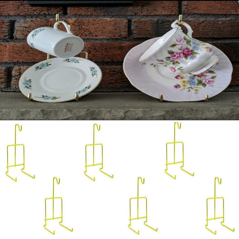 Cup and Saucer Display Stand Teacup Holder Rack Gold 5pcs/lot Etsy