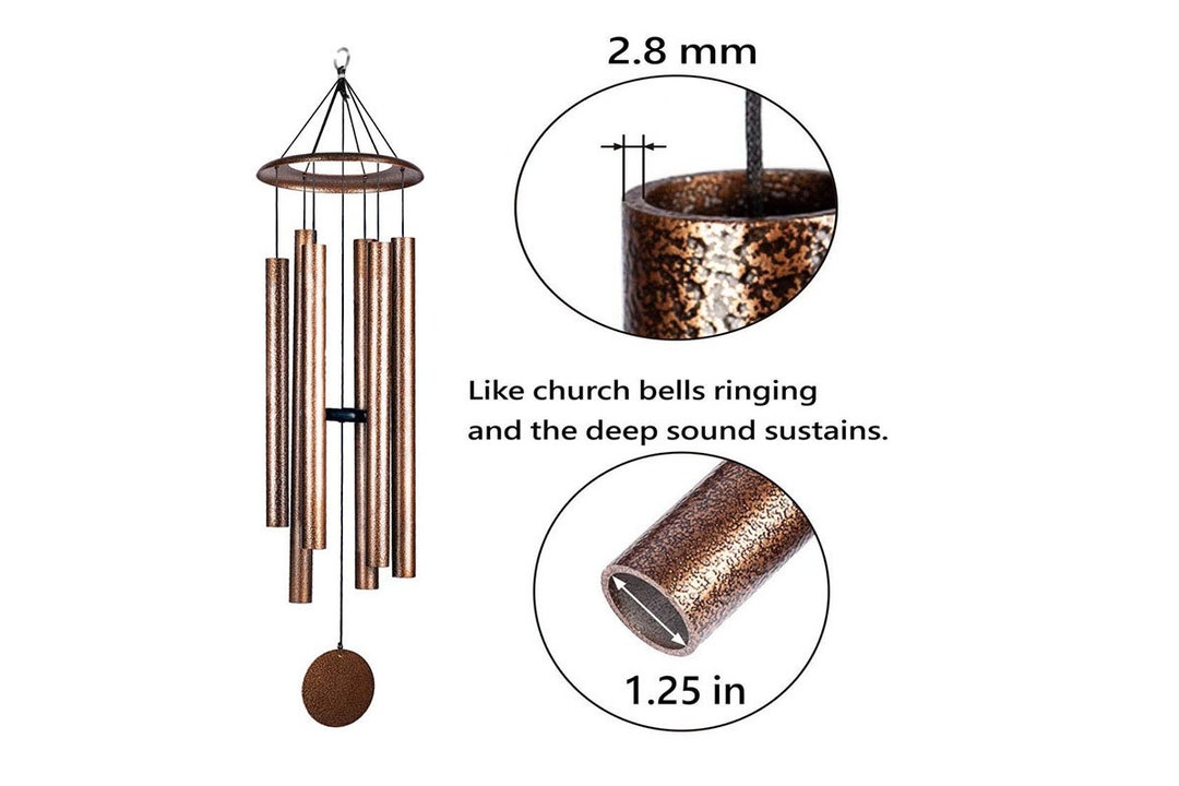 Large Deep Tone Wind Chimes Outdoor Outside Metal Windchimes Etsy