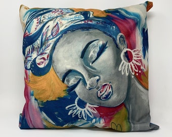 Artsy Colorful Throw Pillow