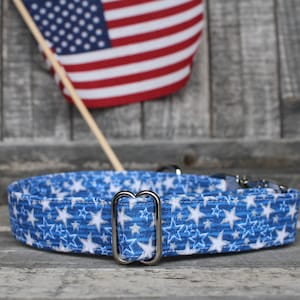 Patriotic Collar, Stars Dog Collar, Male Dog Collar, Girl Dog Collar, Novelty Dog Collar, Pet Collar, Large Dog Collar, Small Dog Collar