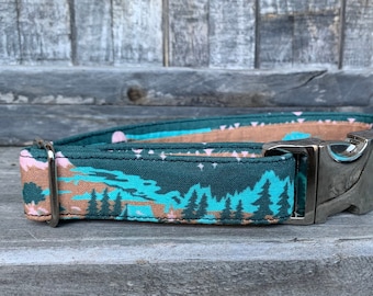 Camping Dog Collar, Boy Dog Collar, Male Dog Collar, Large Dog Collar, Small Dog Collar, Pet Collar, Outdoor Dog Collar, Green Dog Collar