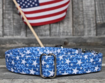 Patriotic Collar, Stars Pet Collar, Male Dog Collar, Girl Dog Collar, Novelty Dog Collar, Large Dog Collar, Small Dog Collar