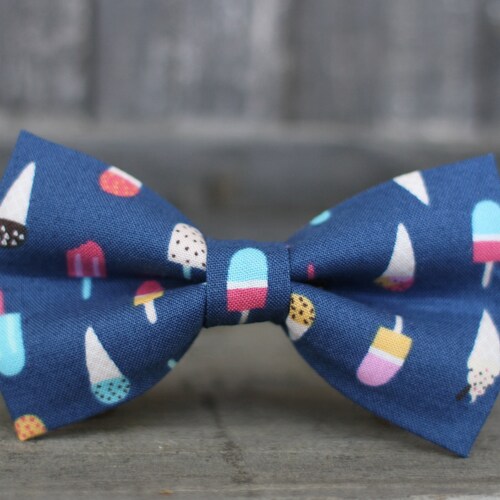 Handmade Bow Tie Triangle Geo Pink & Blue Etsy