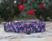 Floral Dog Collar, Girl Dog Collar, Female Dog Collar, Large Dog Collar, Small Dog Collar, Fabric Dog Collar, Gift for Dog Lover, Pet Collar