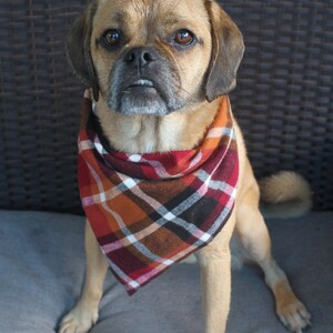Autumn Dog Bandana, Plaid Dog Bandana, Fall Dog Bandana, Female Dog Bandana, Male Dog Bandana, Small Dog Bandana, Large Dog Bandana bild 4