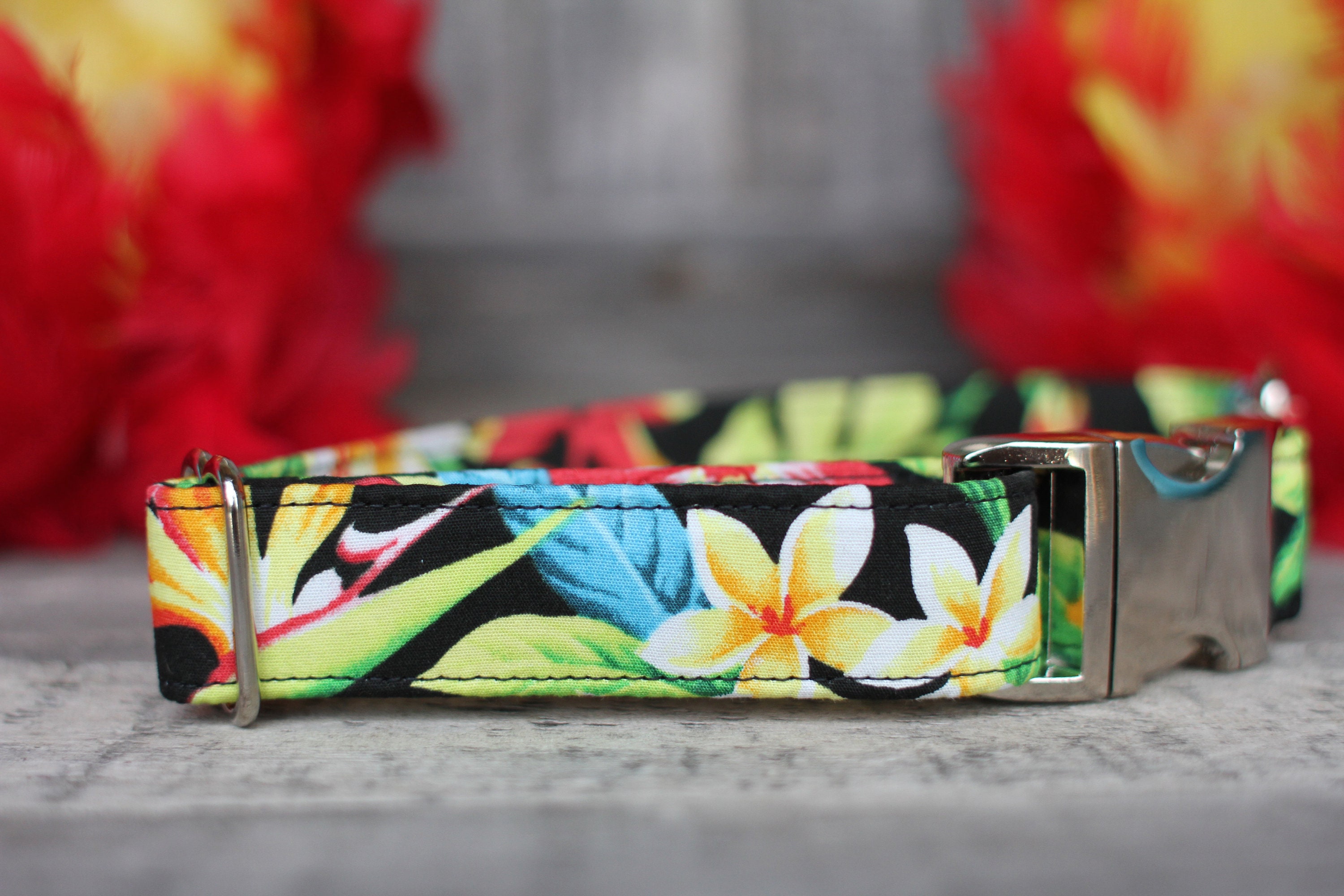 Hawaiian Dog Collar Floral Dog Collar Summer Dog Collar Etsy
