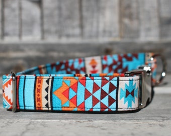 Southwest Dog Collar, Dog Collar, Male Dog Collar, Winter Dog Collar, Pet Collar, Large Dog Collar, Small Dog Collar, Fabric Dog Collar