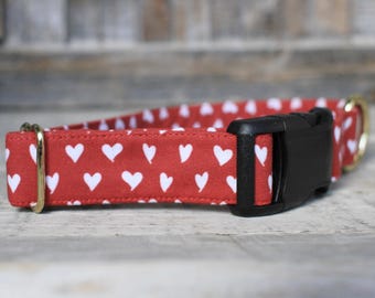 Hearts Dog Collar | Valentines Pet Collar | Handmade