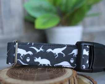 Dinosaur Dog Collar, Dino Dog Collar, Male Dog Collar, Fabric Dog Collar, Large Dog Collar, Small Dog Collar, Gift for Pet Lovers