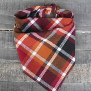 Autumn Dog Bandana, Plaid Dog Bandana, Fall Dog Bandana, Female Dog Bandana, Male Dog Bandana, Small Dog Bandana, Large Dog Bandana bild 1
