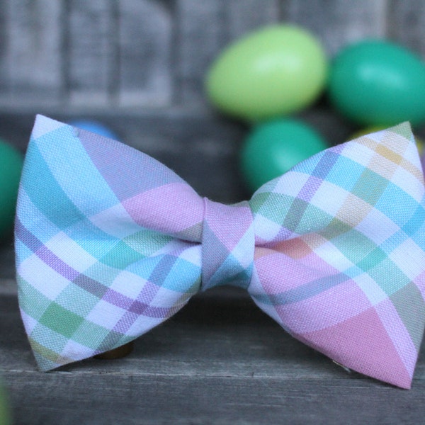 Easter Plaid Bow Tie, Easter Bowtie, Spring Bowtie, Dog Bow Tie, Mens Bow Tie, Boys Bow Tie, Kids Bow Tie, Toddler Bow Tie, Bow Tie