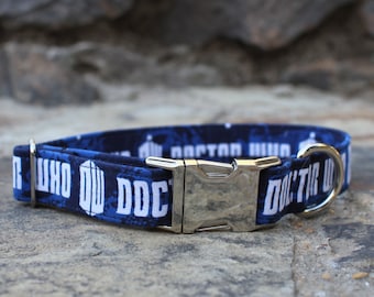 Doctor Who Collar | Dog Collar | Male Dog Collar | Summer Dog Collar | Pet Collar | Large Dog Collar | Small Dog Collar | Fabric Dog Collar