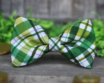 St Patricks Plaid Bow Tie, Green Bowtie, Dog Bow Tie, Mens Bow Tie, Boys Bow Tie, Kids Bow Tie, Toddler Bow Tie, Bow Tie, For Him