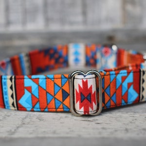 Southwest Dog Collar, Dog Collar, Male Dog Collar, Winter Dog Collar, Pet Collar, Large Dog Collar, Small Dog Collar, Fabric Dog Collar