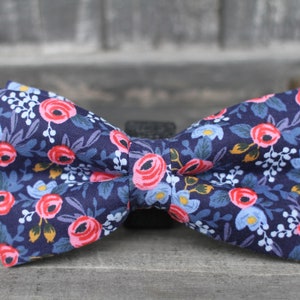 Floral Bow Tie, Flower Bow Tie, Formal Bow Tie, Groomsmen Bow Tie, Mens Bow Tie, Boys Bow Tie, Dog Bow Tie, Toddler Bow Tie