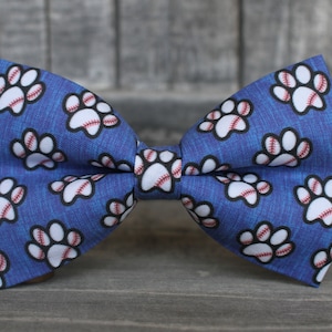 Baseball Bow Tie | Bow Tie for Men | For Him | Bowtie | Self Tie | Dog Bow Tie | Mens Bow Tie | Boys Bow Tie | Wedding Bow Men