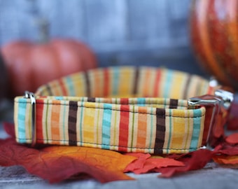 Herbst Streifen Hundehalsband, Rüden Halsband, Herbst Hundehalsband, Große Hundehalsband, kleine Hundehalsband, Haustier Halsband, Hündin Hundehalsband