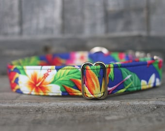 Hawaiianisches Hundehalsband, Hundehalsband mit Blumenmuster, Hundehalsband für Hunde, Halsband für große Hunde, Halsband für kleine Hunde, Haustierhalsband