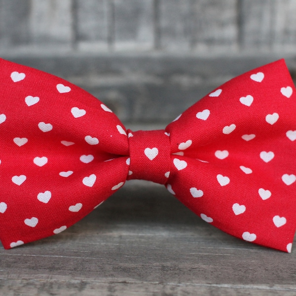 Heart Bow Tie, Valentines Bow Tie, Boys Bow Tie, Bow Tie for Wedding, Dog Bow Tie, Mens Bow Tie, Formal Bow Tie, Bow Tie Dog, For Him