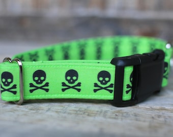 Totenkopf-Hundehalsband | Halloween-Hundehalsband | Rüdenhalsband | Hundehalsband | Großes Hundehalsband | Kleines Hundehalsband