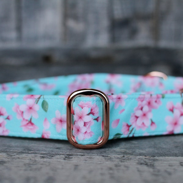 Cherry Blossom Dog Collar, Sakura Dog Collar, Floral Dog Collar, Girl Dog Collar, Female Dog Collar, Large Dog Collar, Small Dog Collar